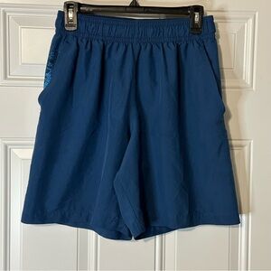 Men's Under Armour Woven Graphic Shorts 1370388-437 Size Medium Blue 8” Inseam